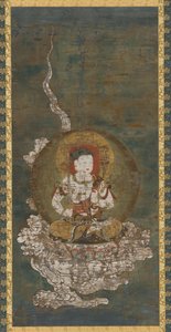 Buddhistisk guddom: Gokei Monju (Manjushri) af Unknown artist