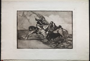 Tyrefægtning: Den måde, hvorpå de gamle spaniere jagede tyre på hesteryg i det åbne land af Unknown artist