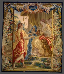Cæsar sender en budbringer til Kleopatra fra Historien om Cæsar og Kleopatra af Unknown artist