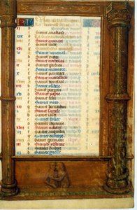 Kalender og tegn på Gemeaux - Miniature, Middelalder (ref. 135, 003r): Anmod om tilladelse fra det kommunale bibliotek i Toulouse (tlf.: 05 62 27 66 66) af Unknown artist