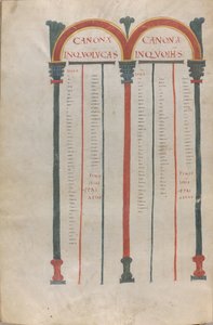 Kanoniske tavler med de fire evangelier af Unknown artist