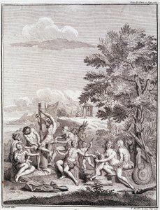 Fanger ofret af antis, i Peru - i "Historisk rejse i Sydamerika lavet efter ordre fra kongen af ​​Spanien"" af Don Georges Juan & Don Antoine de Ulloa, T.II, red. Jombert, King