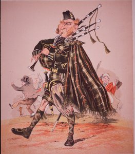 Karikatur af Highland Piper af Unknown artist