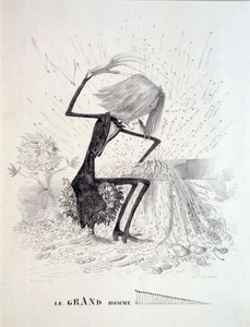 Tegneserie af komponisten Franz Liszt (1811-1886) af Unknown artist