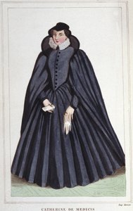 Catherine de Medici (Caterina de Medici) (1519-1589). Dronning af Frankrig. af Unknown artist