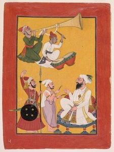 Fejring af Krishnas fødsel, fra en Bhagavata Purana af Unknown artist