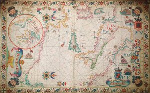 Kort over det sydlige Middelhav og Adriaterhavet, ca. 1600 (manuskript) af Unknown artist