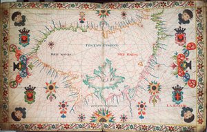 Kort over Sortehavet, ca. 1600 (manuskript) af Unknown artist