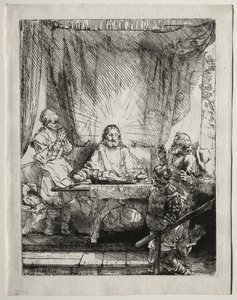 Kristus i Emmaus: Den større tallerken af Unknown artist
