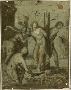 Clorinda redder Olindo og Sophronia af Unknown artist