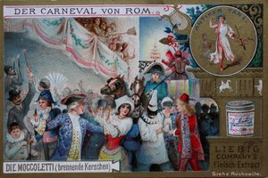 Samlers billedserie The Carnival of Rome, Moccoletti, brændende stearinlys af Unknown artist