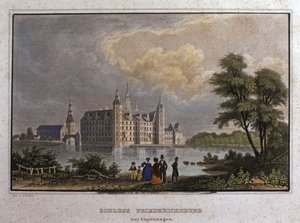 Copenhagen: Fredericksburg Castle af Unknown artist