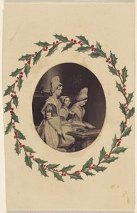 [Kopi af maleri, der forestiller tre piger, der læser]. af Unknown artist
