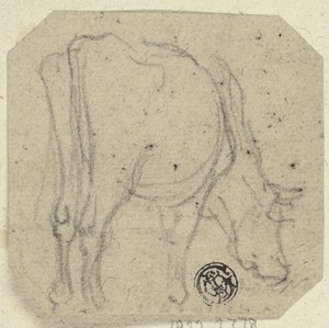 Græsning af køer af Unknown artist