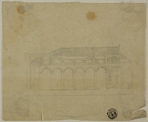 Tværsnit af basilikaen af Unknown artist
