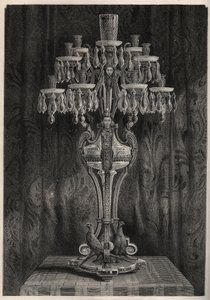 Krystal candelavre fra Baccarat fabrikken - - gravering i 
