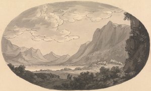 Cumberland Landskab af Unknown artist