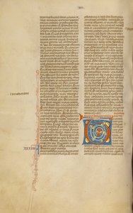 Dekoreret initial T af Unknown artist