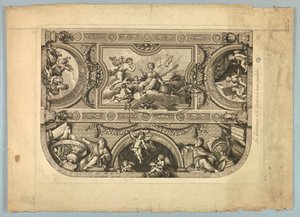 Dekorationer af Lebrun og Mignard i Versailles-slottet af Unknown artist