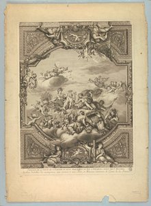 Dekorationer af Lebrun og Mignard i Versailles-slottet af Unknown artist