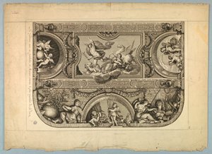 Udsmykninger af LeBrun og Mignard i Versailles-slottet af Unknown artist