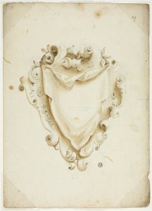 Design til rosette, med kugle af Unknown artist
