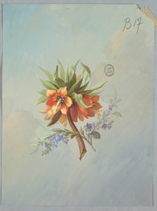 Design til tapet og tekstiler: Blomster af Unknown artist
