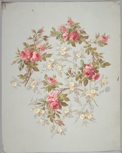 Design til tapet og tekstiler: Blomster af Unknown artist