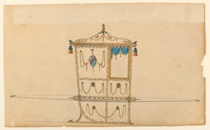 Design til en Sedan stol af Unknown artist