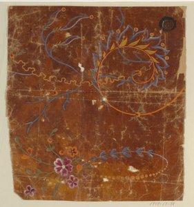 Design til et vævet stof, fragment af Unknown artist