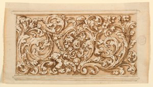 Design til et aflangt panel af Unknown artist