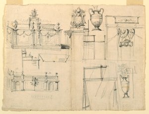 Design til vaser og arkitektur af Unknown artist