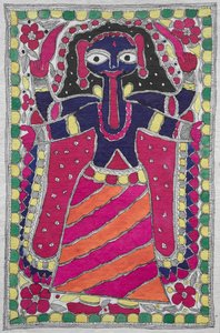 Andagt maleri (kvindefigur) af Unknown artist