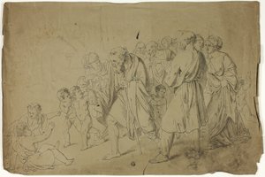 Diogenes leder efter en ærlig mand af Unknown artist