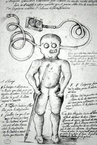 Tegning, der forestiller en mand klædt i et jakkesæt. Peru af Unknown artist
