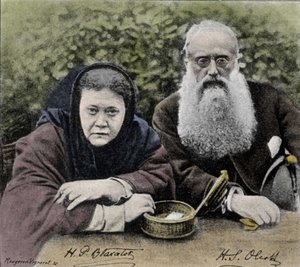 Elena Petrovna Blavatsky (1831-1891), russisk teosof, medstifter af Theosophical Society i 1875 sammen med Henry Steel Olcott. af Unknown artist