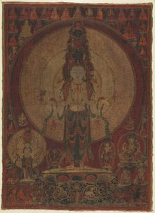 Ellevehovedet, tusindarmet bodhisattva af medfølelse (Avalokiteshvara) af Unknown artist