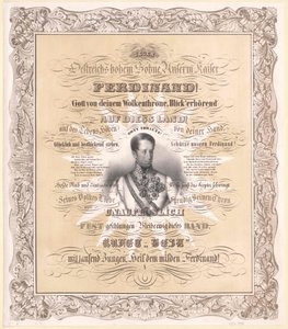 Kejser af Østrig Ferdinand I (print) af Unknown artist