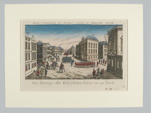 De kongelige troppers indtog i New York af Unknown artist