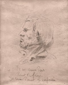 Eugene Delacroix. (tegning, omkring 1850) af Unknown artist