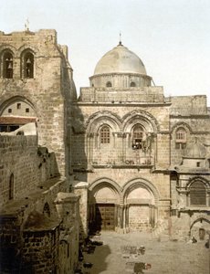 Facaden af den hellige grav. Jerusalem. Photochrome sd. 1890-1900. af Unknown artist