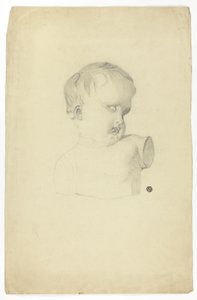Fragment af buste af barn af Unknown artist