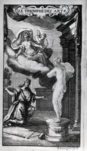 Frontispice af "" Le Triomphe des Arts"" Libretto af Antoine Houdar (eller Houdart) de La Motte (1672 -1731) Musik af Michel de la Barre. 1700. af Unknown artist