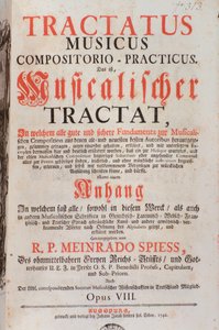 Frontispice af Tractatus musicus, af Meinrad Spiess af Unknown artist
