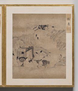 Gatehouse fra Album of Illustrations for Tale of Genji af Unknown artist