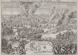 Glorværdig ekspedition af englændere og hollændere til Vigos (admiral Rookes sejr ud for Vigo, 12. oktober 1702) af Unknown artist