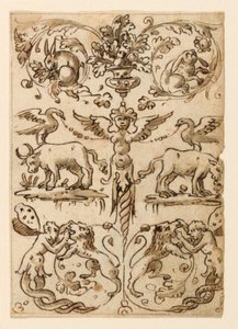 Grotesk panel af Unknown artist