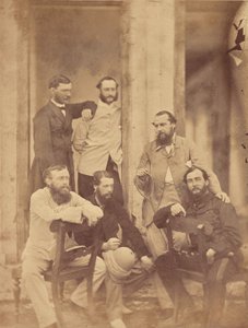 [Gruppeportræt af militærofficerer, Indien]. af Unknown artist