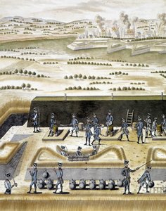 Gunners at work - i "Artillery Treaty"", af François Lingier, Strasbourg af Unknown artist