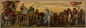 Hans Makarts optog gennem byen Wien af Unknown artist